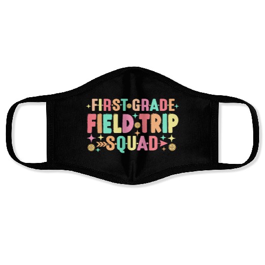 First Grade Field Trip Squad Teacher Students Face Masks
