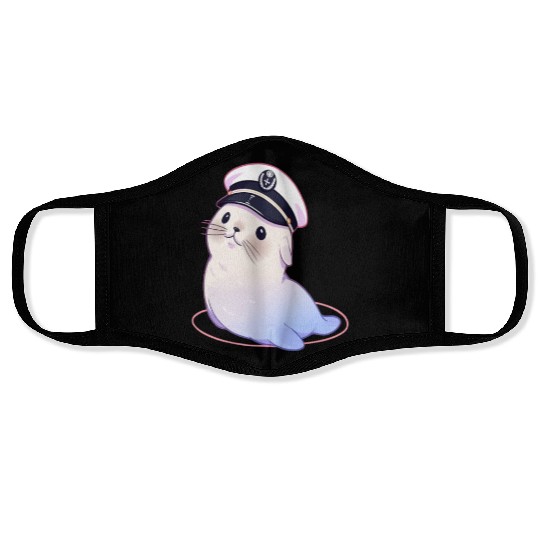 Seal Sailor Cap Boat Captain Cap Boating Seal Face Masks