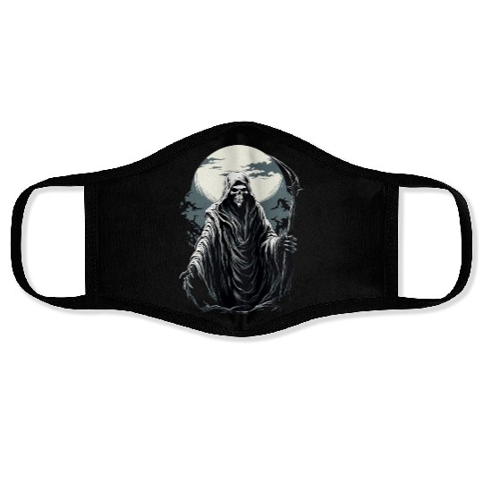 Spooky Halloween Grim Reaper Face Masks