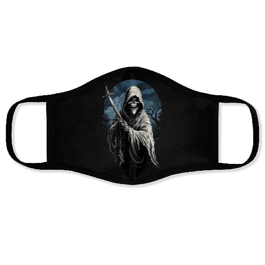 Spooky Halloween Grim Reaper Face Masks