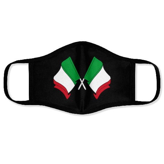 Flags of Italy crossed Face Masks