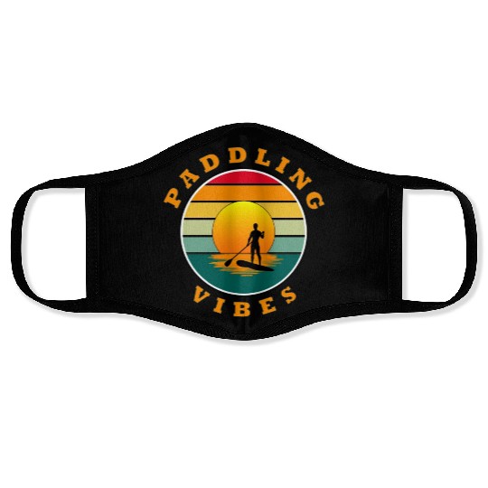 Paddling Vibes – Sun retro - Paddle Boarder Face Masks