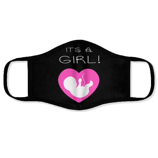 Its a girl thanksgiving Christmas Face Masks