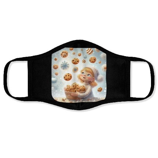 Cookie Raining Wonderland Face Masks