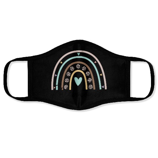 Phlebotomist Life Rainbow Leopard Print Face Face Masks