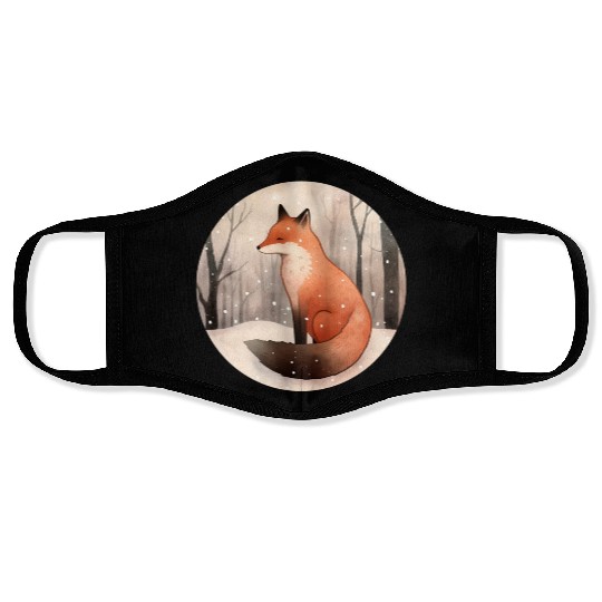 Fox in Winter Face Masks