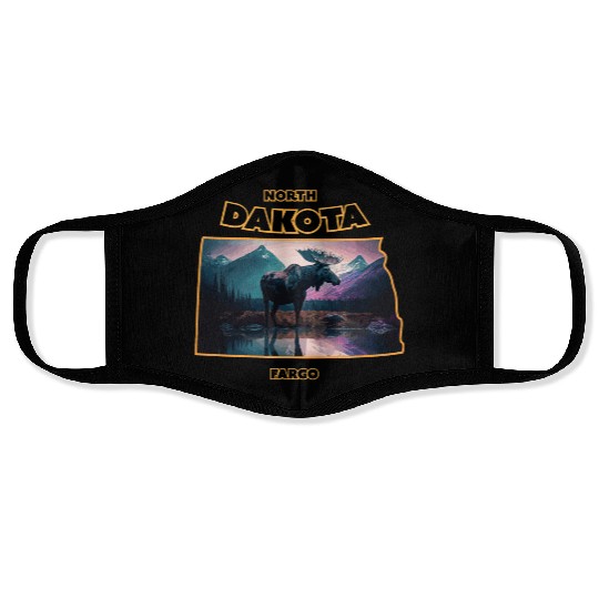 North Dakota - Moose Face Masks