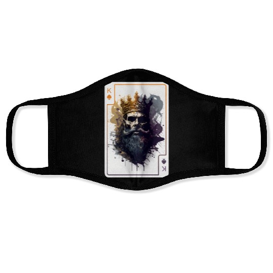 Creepy Card Game King Spades Poker Nightmare Face Masks