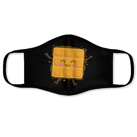 funny Waffle Pastry Baker Dough Face Masks