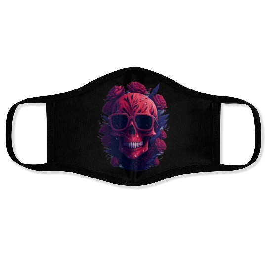 red skull Face Masks