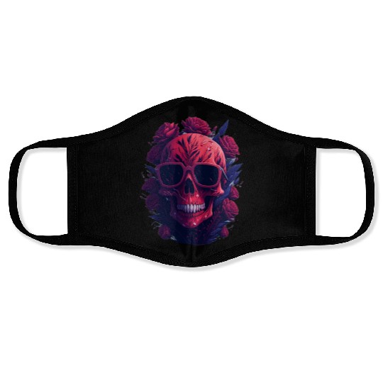 red skull Face Masks