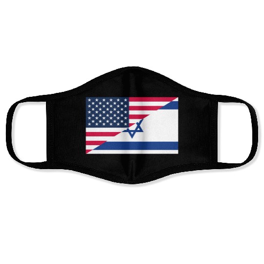 Israel USA flag flags Face Masks