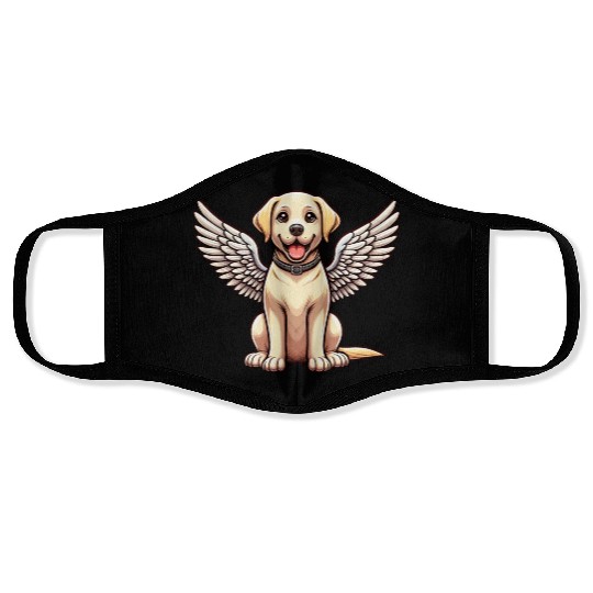 Labrador Retriever Comic Angel Face Masks