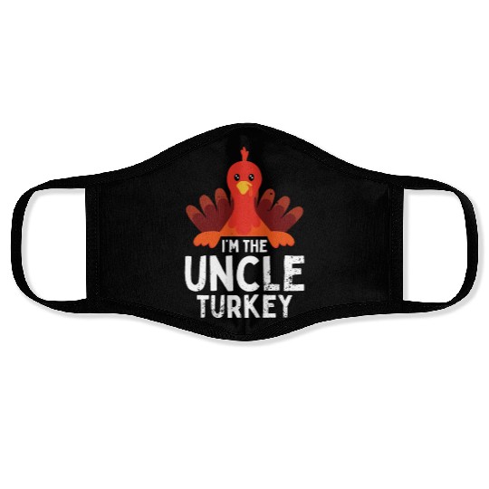 I'm the Uncle Turkey Face Masks