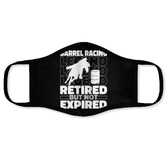 Horse Barrel Racing Retiree Face Masks