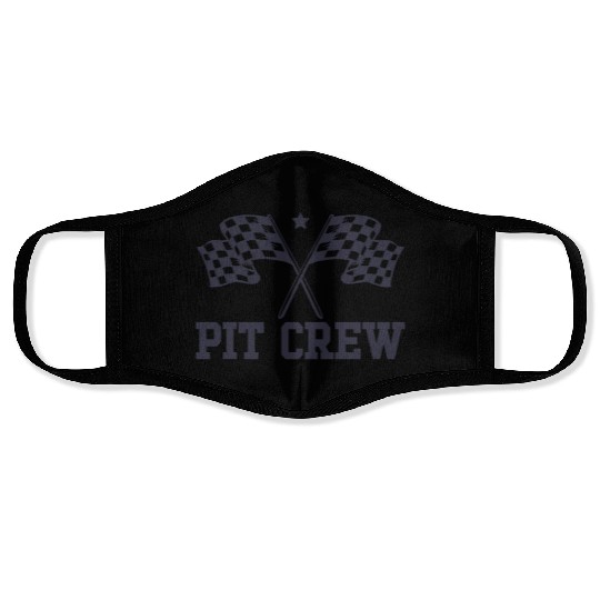 Pit Crew Racing Enthusiast Racer Birthday Pit Crew Face Masks