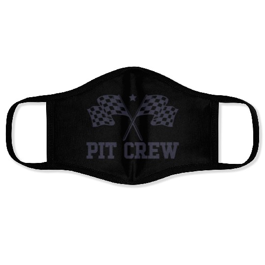 Pit Crew Racing Enthusiast Racer Birthday Pit Crew Face Masks