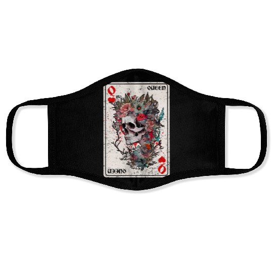 Queen of Hearts Card Game Horror Heart Queen Face Masks