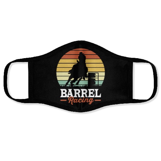 Retro Barrel Racing Face Masks