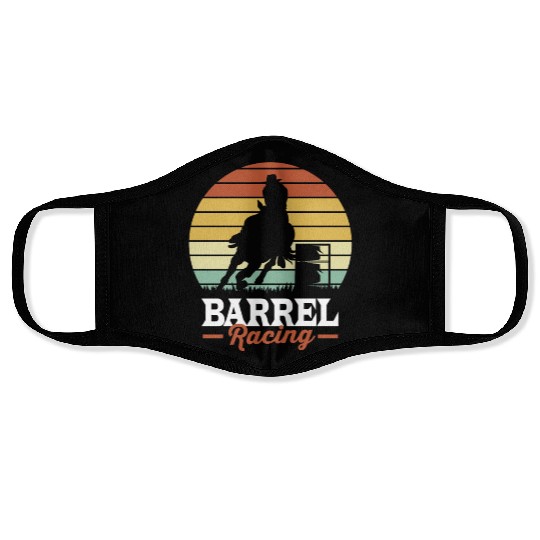 Retro Barrel Racing Face Masks