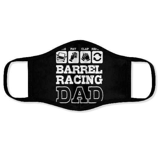 Funny Fathers Day Western Barrel Racing Dad Face Masks