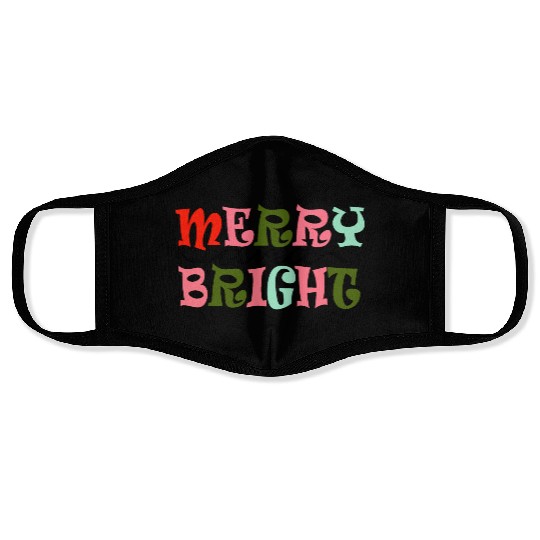 Merry and Bright Christmas Face Masks