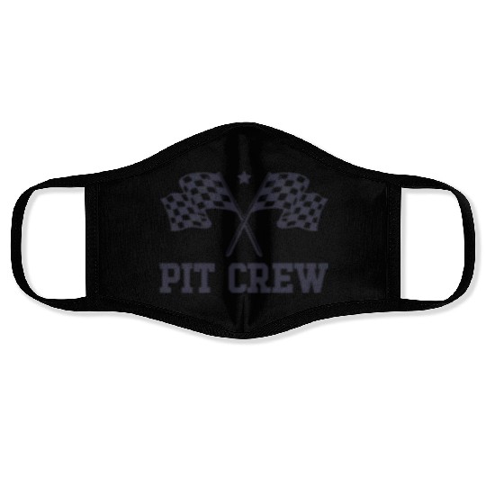 Pit Crew Racing Enthusiast Racer Birthday Pit Crew Face Masks