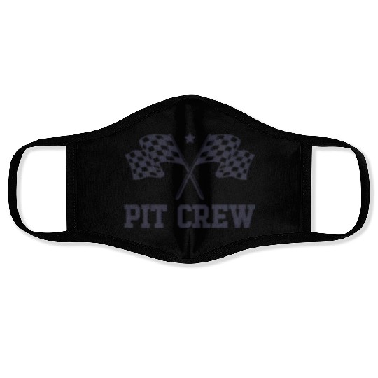 Pit Crew Racing Enthusiast Racer Birthday Pit Crew Face Masks
