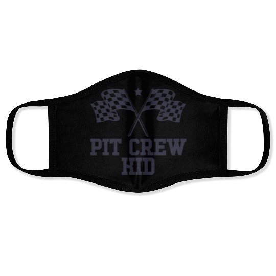 Pit Crew Kid Racing Enthusiast Racer Birthday Gift Face Masks