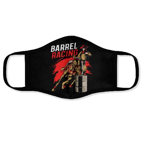 Horse Riding Cowgirl Barrel Racing Rodeo Face Masks