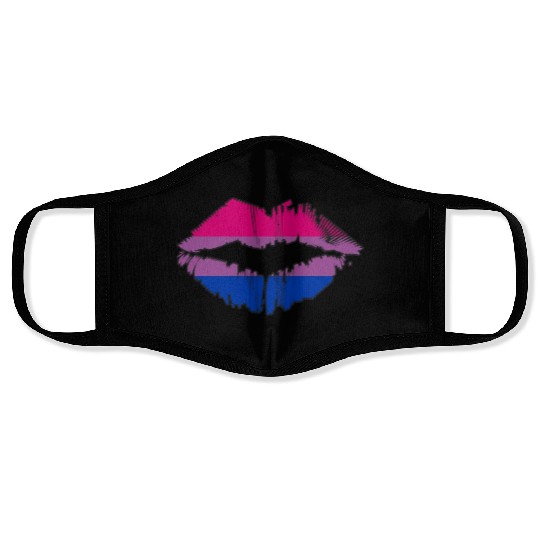 Bisexual Pride Flag LGBTQ Lips Face Masks