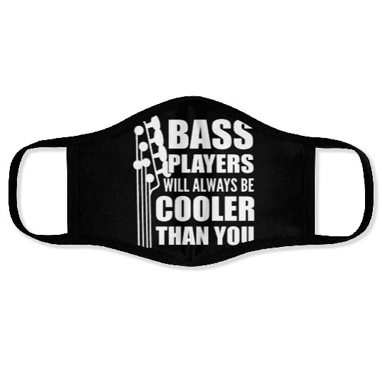 Funny Bass Guitar Player Instrumentalist Face Masks