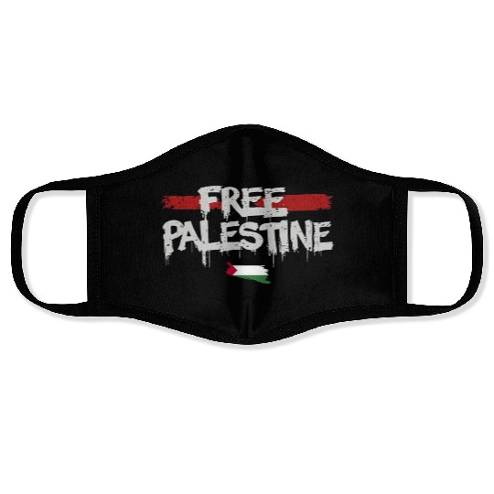 graffiti free palestine Face Masks