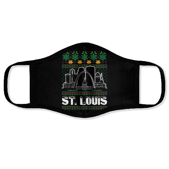 St. Louis Missouri Ugly Christmas Face Masks