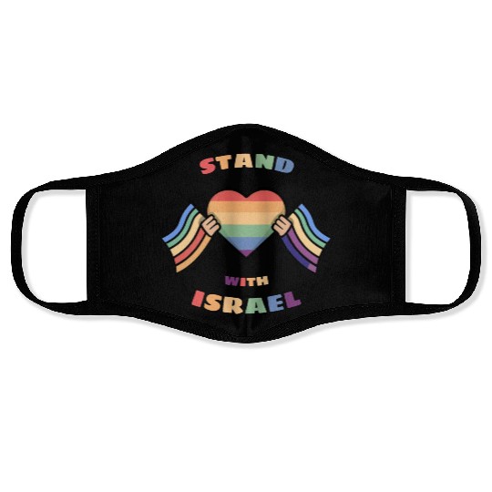 LGBTQ community STANDS WITH ISRAEL Face Masks