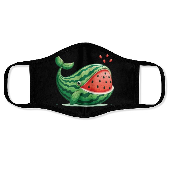 Melon Whale Funny Animal Made Of Vegetables Face Masks