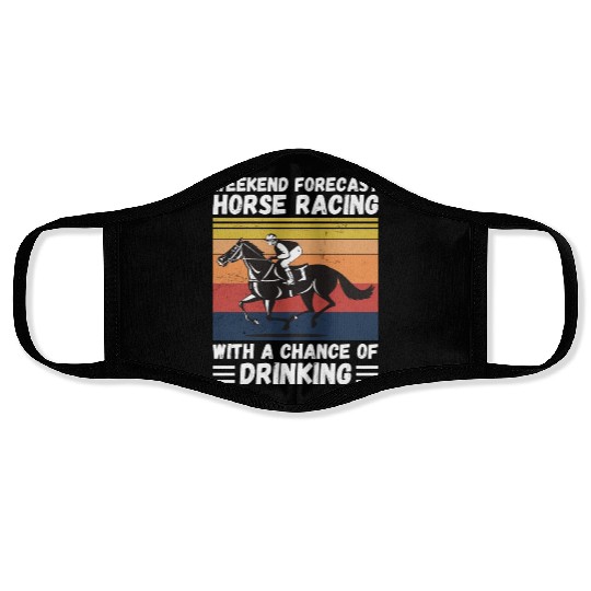 Weekend Forecast Horse Racing Face Masks