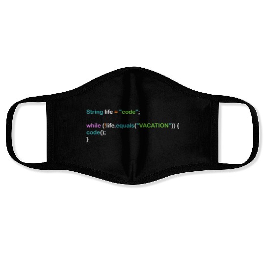 Funny Programmer Nerd Computer Science Programming Face Masks