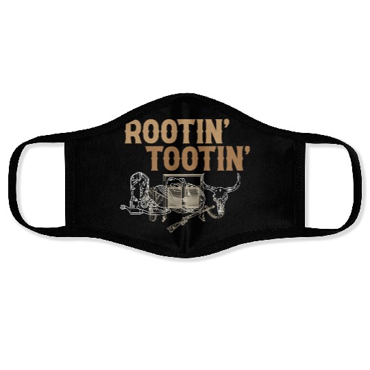Country Cowboy God Grant Me The Serenity Rootin Face Masks