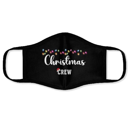 Christmas Crew Neon Xmas Lights Face Masks