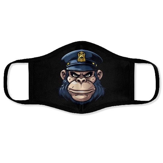 Monkey policeman Face Masks