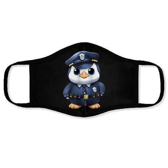 Penguin police Face Masks