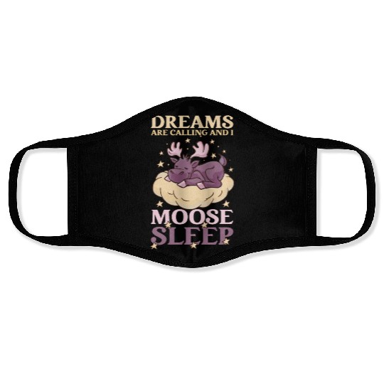 Dreams Are Calling Youth Cute Moose Face Masks