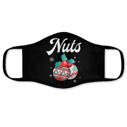 Christmas Nuts Santa Snowflakes Candy Canes Winter Face Masks
