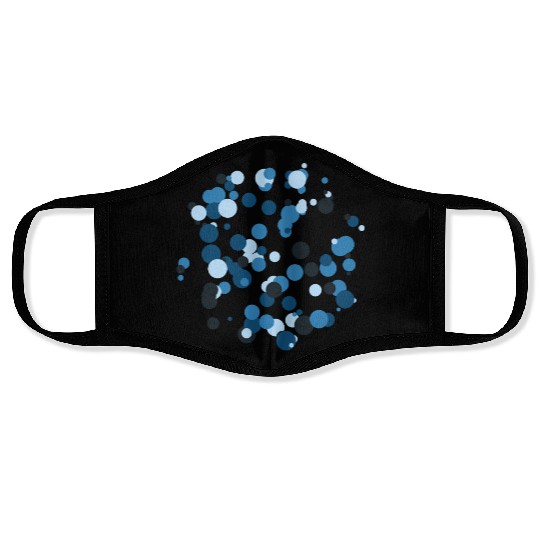 abstract circles pattern Face Masks