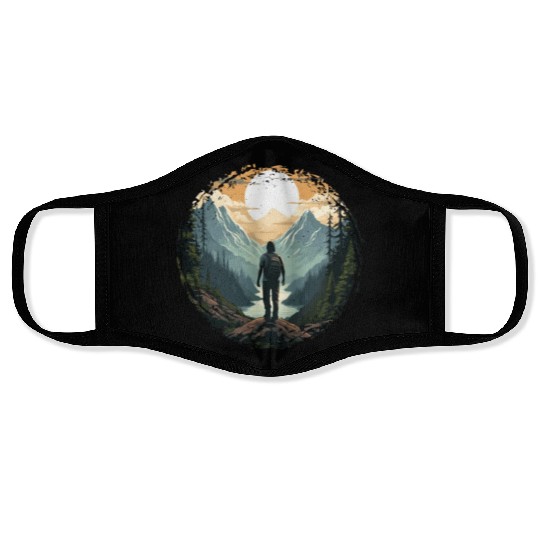Forest nature trekking adventure Face Masks