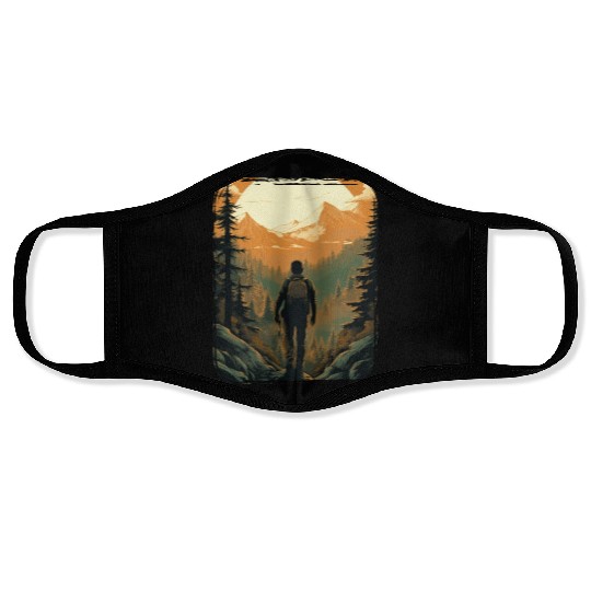 Forest nature trekking adventure Face Masks