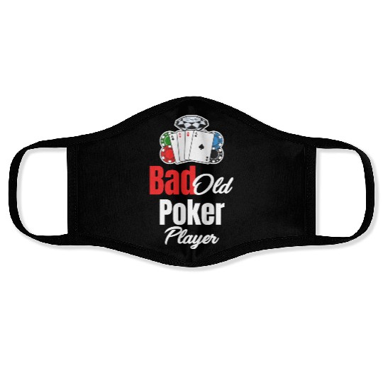 Bad Old Poker Player Holdem Dealer Blackjack Face Masks