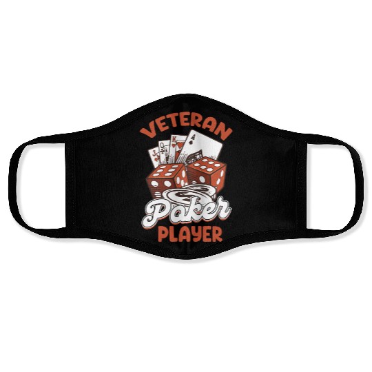 Veteran Poker Player Holdem Dealer Blackjack Face Masks