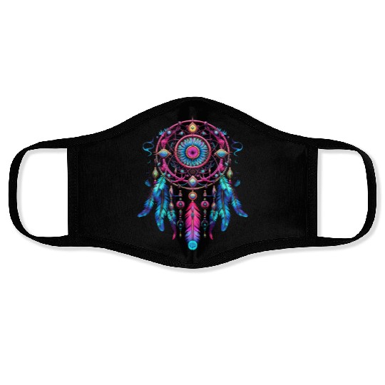 Neon Dreamcatcher Fantasy | Plastic Poppy™ Face Masks